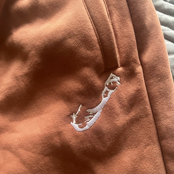 Rust Hoodie with White Graphic sweat suit - Picture 5 of 9